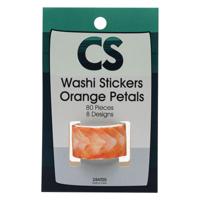Colorations - washi stickers - oranje bloemblaadjes, 80st. - thumbnail