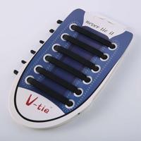 12 stuks/set creatieve Unisex vrouwen mannen atletische Running geen stropdas schoenveters elastische siliconen schoen Lace voor alle sneakers (zwart) - thumbnail