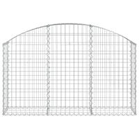 Schanskorf gewelfd 150x30x80/100 cm gegalvaniseerd ijzer - thumbnail