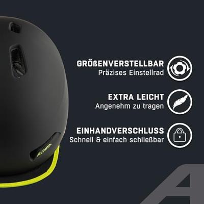 Alpina sports urban helm brooklyn 57-61 mat zwart/geel