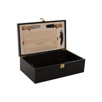 Set van Wijn Accessoires Home ESPRIT Donkerbruin Hout MDF 36 x 21 x 12 cm - thumbnail