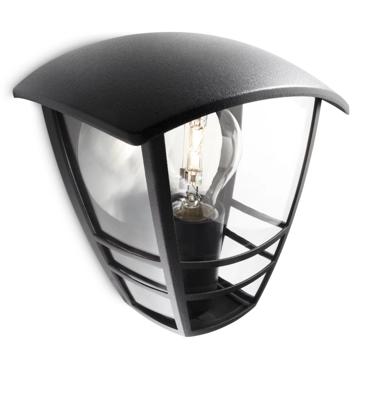 Wandlamp Philips 15387/30/16 Zwart Aluminium 60 W E27 - thumbnail
