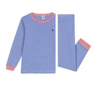 Pyjama van gestreept katoen voor kinderen PETIT BATEAU blauw - thumbnail