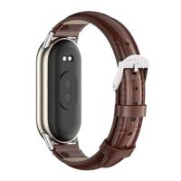Echt leren bandje - Donkerbruin - Xiaomi Smart Band 8 & 9 - thumbnail