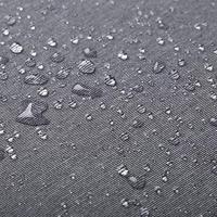 Parasol Syros 350cm met volant grijs - thumbnail