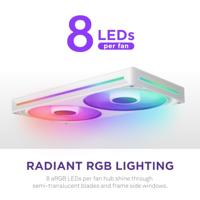 NZXT f280 rgb core case fans (wit, 2 stuks, 280 x 140 x 26 mm) - thumbnail