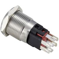 TRU COMPONENTS TC-12647476 Druktoets 250 V/AC 3 A 1x uit/(aan) IP65 RGB Moment RVS 1 stuk(s) - thumbnail