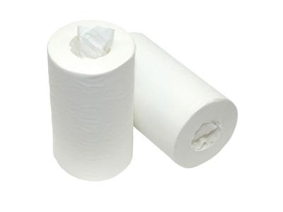 Mini poetspapier kokerloos 1-laags wit br 20cm (120mtr)