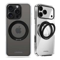 Mobilize MagSafe Compatible 360 Rotating Ring Stand Case Apple iPhone 15 Pro Clear/Black - thumbnail