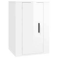 Tv-wandmeubels 2 st 40x34,5x60 cm hoogglans wit - thumbnail