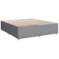 Boxspring met matras stof lichtgrijs 180x200 cm - thumbnail