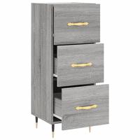 Dressoir 34,5x34x90 cm bewerkt hout grijs sonoma eikenkleurig - thumbnail