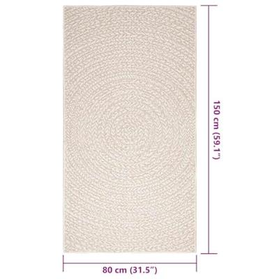 VidaXL Vloerkleed zizur room binnen en buiten 80x150 cm jute look
