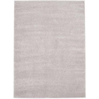 Tapeso Effen vloerkleed velours Gala - grijs - 140x200 cm