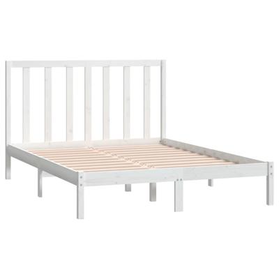 Bedframe zonder matras massief grenenhout wit 140x190 cm Bedframe zonder matras massief grenenhout wit 140x190 cm