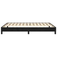 Bedframe fluweel zwart 140x200 cm - thumbnail