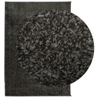 Vloerkleed hoogpolig glanzend 160x230 cm antracietkleurig - thumbnail