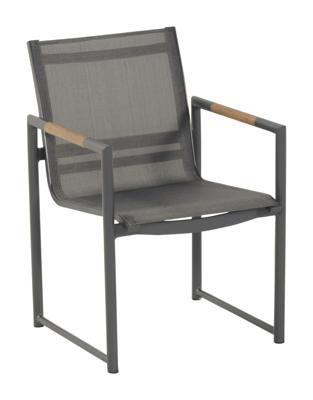 Hartman Tuinstoel 'Fontaine' teakhout, kleur Zwart Hartman Tuinstoel 'Fontaine' teakhout, kleur Zwart