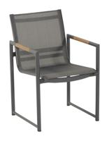 Hartman Tuinstoel 'Fontaine' teakhout, kleur Zwart - thumbnail