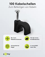 Goobay Kabelclip 6mm rond zwart box(100) - 4113231 - thumbnail