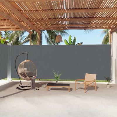Tuinscherm uittrekbaar 220x1000 cm antracietkleurig Tuinscherm uittrekbaar 220x1000 cm antracietkleurig