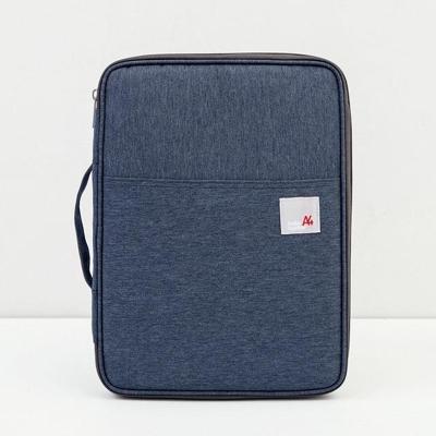 Multi-functionele A4 document zakken draagbare waterdichte Oxford doek opbergtas voor notebooks grootte: 33cm * 24 * 3.5 cm (donkerblauw)