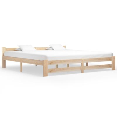 Bedframe massief grenenhout 200x200 cm