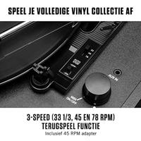 Numark PT01 Touring - Draagbare retro draaitafel/vinylplaat speler met ingebouwde luidsprekers, USB-aansluiting en ingebouwde oplaadbare batterij - thumbnail