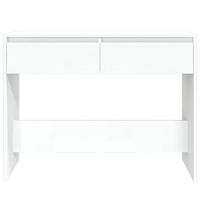 Wandtafel 100x35x76,5 bewerkt hout wit - thumbnail