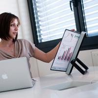 Zichtpanelensysteem bureau Tarifold VEO PP A4 met 10-tassen zwart - thumbnail