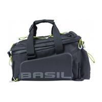 Basil miles xl pro bagagedragertas - waterdicht - sportief - zwart/lime - 9-36l - mik/rt adapterplaten - thumbnail