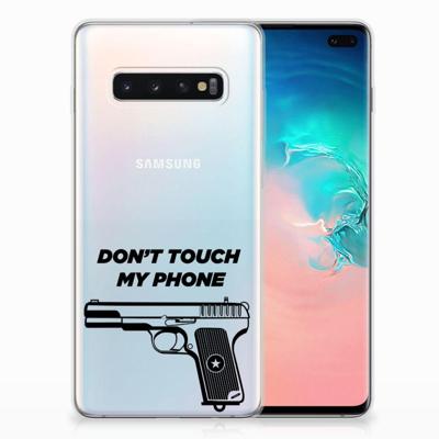 Samsung Galaxy S10 Plus Silicone-hoesje Pistol DTMP Samsung Galaxy S10 Plus Silicone-hoesje Pistol DTMP