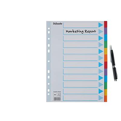Esselte tabbladen 12 tabs