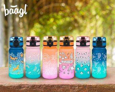Baagl Gradient Regenboog Drinkfles 350 ml