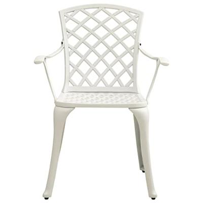 VidaXL Tuinstoelen 2 st gietaluminium wit VidaXL Tuinstoelen 2 st gietaluminium wit
