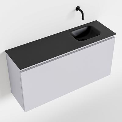 MONDIAZ OLAN 100cm toiletmeubel cale. LEX wastafel urban rechts geen kraangat MONDIAZ OLAN 100cm toiletmeubel cale. LEX wastafel urban rechts geen kraangat