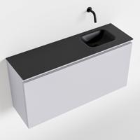 MONDIAZ OLAN 100cm toiletmeubel cale. LEX wastafel urban rechts geen kraangat - thumbnail