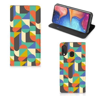 Samsung Galaxy A20e | Hoesje met Magneet | Funky Retro Samsung Galaxy A20e | Hoesje met Magneet | Funky Retro