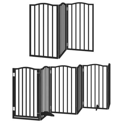 vidaXL Hondenhek inklapbaar 12 panelen 600 cm populierenhout zwart, hondenhekje, veiligheidshekje, honden hek, veiligheidshek, babyhekje
