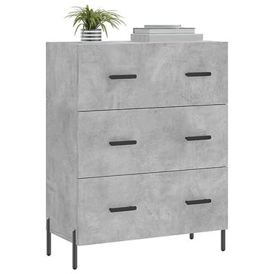 Dressoir 69,5x34x90 cm bewerkt hout betongrijs