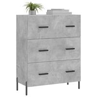 Dressoir 69,5x34x90 cm bewerkt hout betongrijs - thumbnail