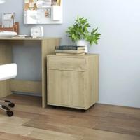 VidaXL Rolkast 45x38x54 cm bewerkt hout sonoma eikenkleurig - thumbnail