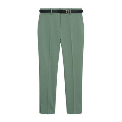Mango cropped straight fit pantalon lichtgroen Mango cropped straight fit pantalon lichtgroen