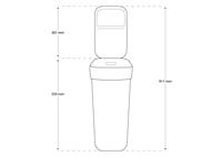 Curver ready to collect prullenbak GFT 30 liter wit-lichtgrijs - thumbnail