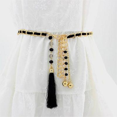 Dames metalen taille ketting riem rok accessoires met kwastje Dames metalen taille ketting riem rok accessoires met kwastje