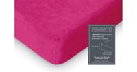 Romanette Hoeslaken Velours Fuchsia-160/180/200 x 200/210/220 cm - thumbnail