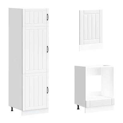 7-delige Keukenkastenset Lucca bewerkt hout artisanaal eiken