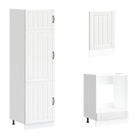 7-delige Keukenkastenset Lucca bewerkt hout artisanaal eiken - thumbnail