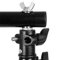 Walimex pro Achtergrondsysteem XXL, 190-465 cm, extreem stabiele en grote professionele achtergrondset voor studio en mobiel, voor fotografie, video en groen scherm, papierstof, vinyl & canvas, hoogte - thumbnail