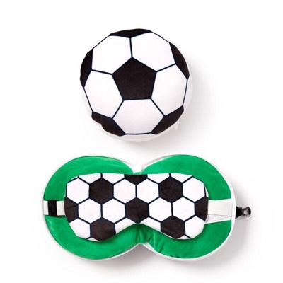 Relaxeazzz Football Rond Reiskussen & Slaapmasker